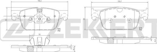 Zekkert BS-3065 - Тормозные колодки, дисковые, комплект autodnr.net