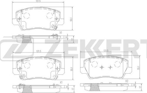 Zekkert BS-3068 - Гальмівні колодки, дискові гальма autocars.com.ua