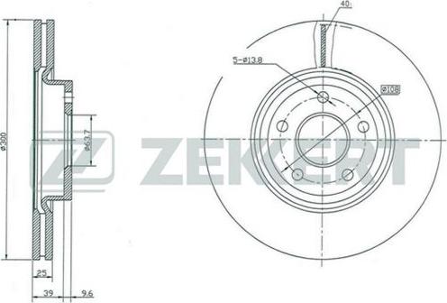 Zekkert BS-5006 - Тормозной диск avtokuzovplus.com.ua