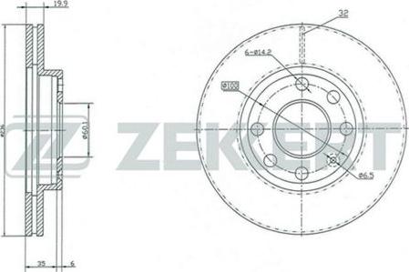 Zekkert BS-5034 - Тормозной диск autodnr.net