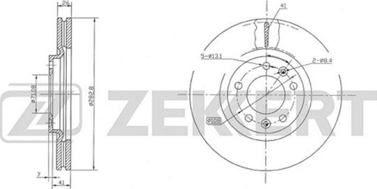 Zekkert BS-5038 - Гальмівний диск autocars.com.ua