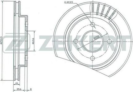 Zekkert BS-5058 - Гальмівний диск autocars.com.ua