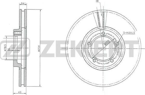 Zekkert BS-5067 - Гальмівний диск autocars.com.ua