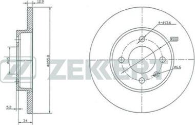 Zekkert BS-5089 - Тормозной диск avtokuzovplus.com.ua