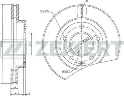 Zekkert BS-5149 - Тормозной диск avtokuzovplus.com.ua