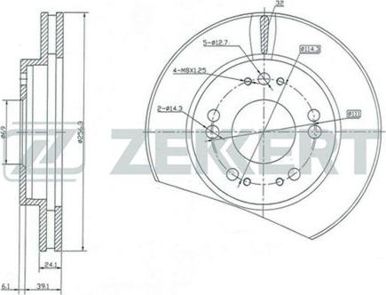 Zekkert BS-5202 - Тормозной диск autodnr.net