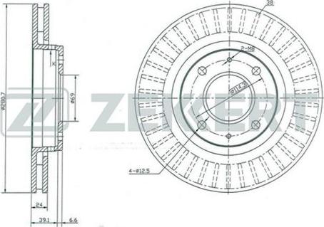 Zekkert BS-5226 - Гальмівний диск autocars.com.ua