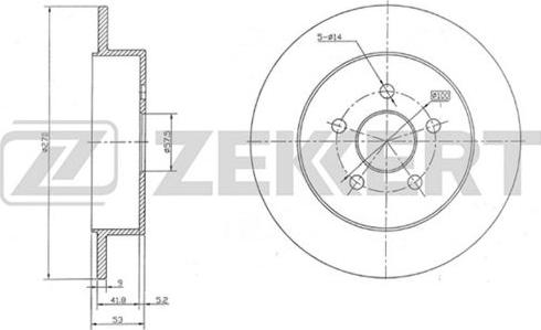 Zekkert BS-5240 - Гальмівний диск autocars.com.ua