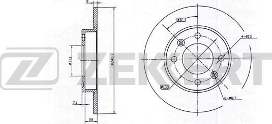 Zekkert BS-5250 - Тормозной диск autodnr.net