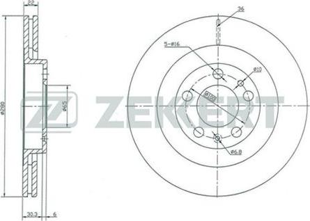 Zekkert BS-5251 - Тормозной диск autodnr.net