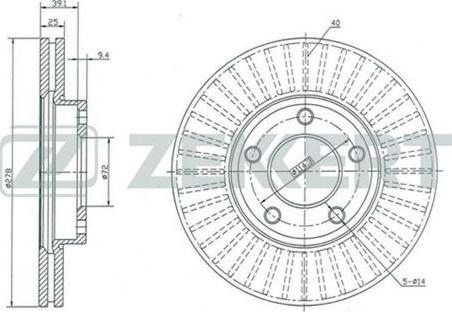 Zekkert BS-5252 - Тормозной диск avtokuzovplus.com.ua