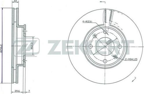 Zekkert BS-5261 - Тормозной диск autodnr.net