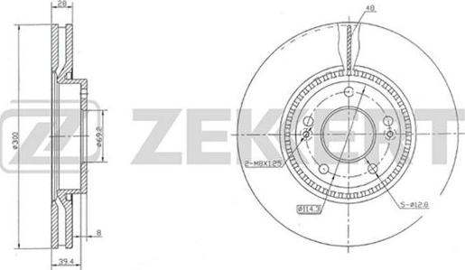 Zekkert BS-5274 - Гальмівний диск autocars.com.ua