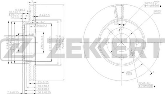 Zekkert BS-5276 - Тормозной диск autodnr.net
