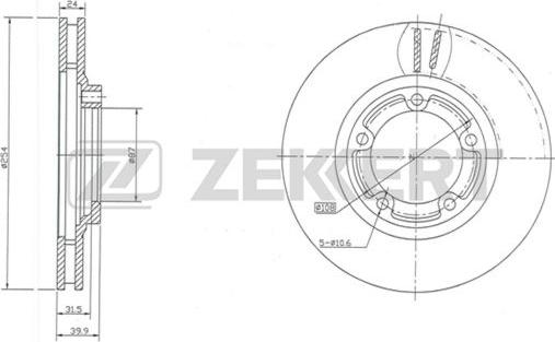 Zekkert BS-5281 - Гальмівний диск autocars.com.ua