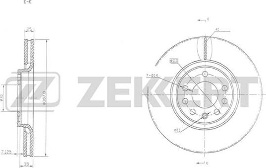 Zekkert BS-5294 - Гальмівний диск autocars.com.ua
