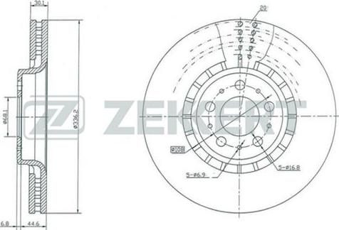 Zekkert BS-5302 - Тормозной диск autodnr.net