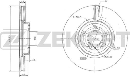 Zekkert BS-5315 - Тормозной диск autodnr.net