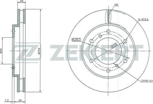 Zekkert BS-5321 - Гальмівний диск autocars.com.ua