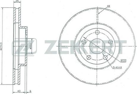 Zekkert BS-5341 - Тормозной диск autodnr.net