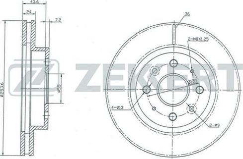 Zekkert BS-5350 - Тормозной диск avtokuzovplus.com.ua