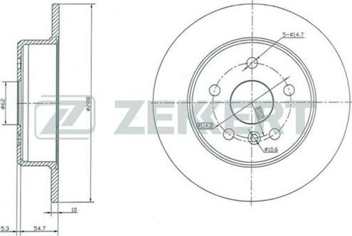 Zekkert BS-5367 - Тормозной диск autodnr.net