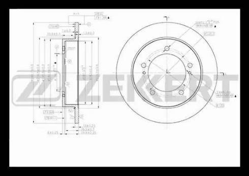 Zekkert BS-5375 - Тормозной диск avtokuzovplus.com.ua