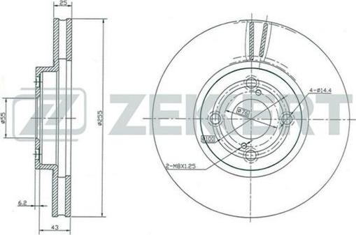 Zekkert BS-5379 - Гальмівний диск autocars.com.ua