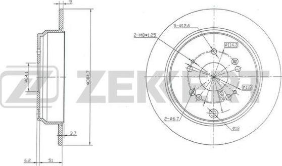 Zekkert BS-5386 - Тормозной диск autodnr.net