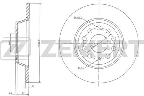 Zekkert BS-5398 - Тормозной диск autodnr.net