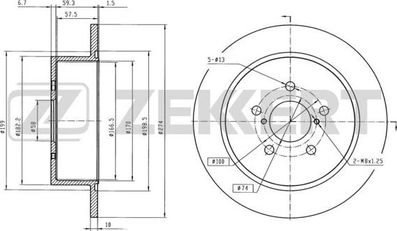 E.T.F. 19-2671 - Тормозной диск avtokuzovplus.com.ua