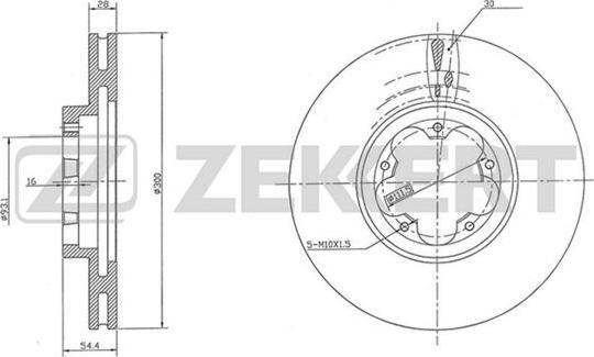 Zekkert BS-5424 - Тормозной диск autodnr.net