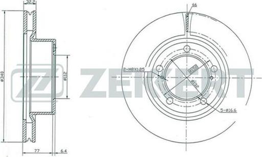 Zekkert BS-5440 - Тормозной диск avtokuzovplus.com.ua