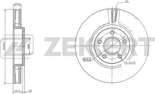 Zekkert BS-5458 - Гальмівний диск autocars.com.ua