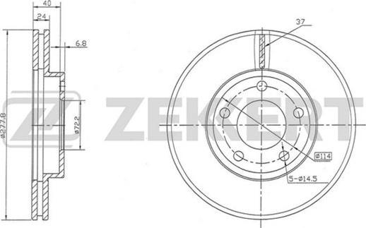 Zekkert BS-5467 - Гальмівний диск autocars.com.ua