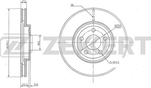 Zekkert BS-5491 - Тормозной диск autodnr.net