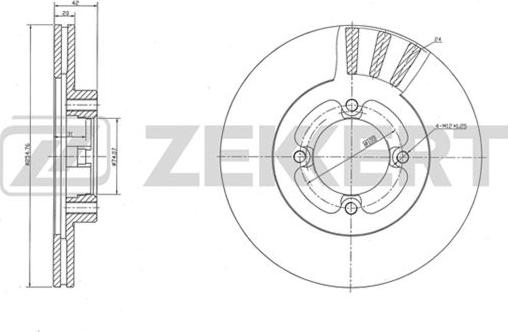 Zekkert BS-5502 - Гальмівний диск autocars.com.ua