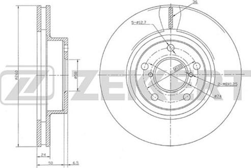 Zekkert BS-5504 - Гальмівний диск autocars.com.ua