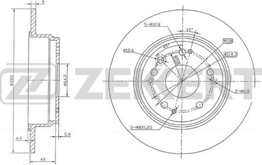 Zekkert BS-5644 - Тормозной диск autodnr.net