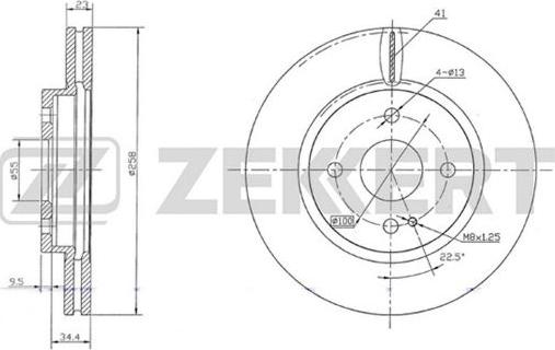 Zekkert BS-5656 - Тормозной диск avtokuzovplus.com.ua