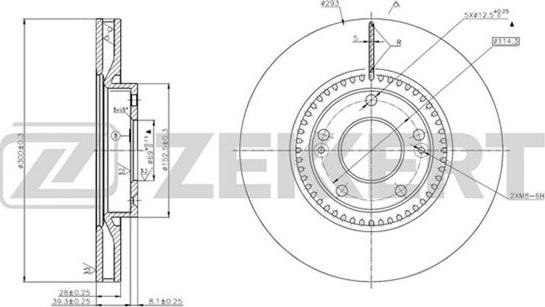 Zekkert BS-5667 - Гальмівний диск autocars.com.ua