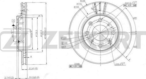 Zekkert BS-5677 - Тормозной диск autodnr.net