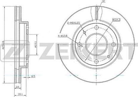 Zekkert BS-5680 - Тормозной диск avtokuzovplus.com.ua