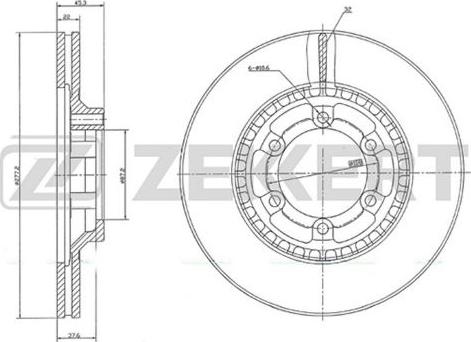 Zekkert BS-5693 - Тормозной диск avtokuzovplus.com.ua