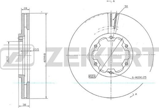 Zekkert BS-5696 - Гальмівний диск autocars.com.ua