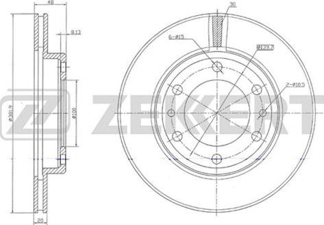 Zekkert BS-5719 - Гальмівний диск autocars.com.ua