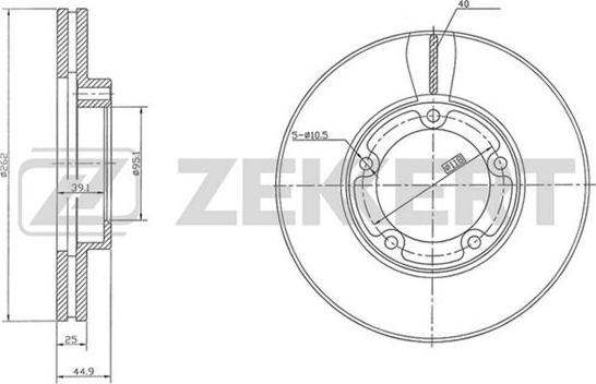 Zekkert BS-5724 - Тормозной диск autodnr.net