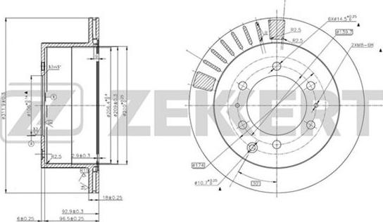 Zekkert BS-5730 - Гальмівний диск autocars.com.ua