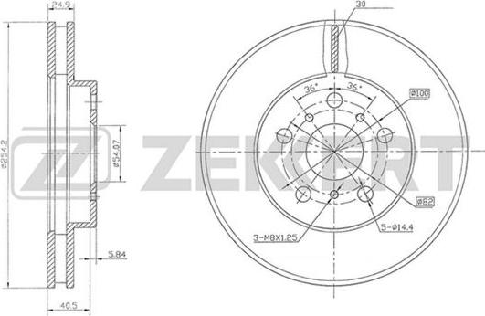 Zekkert BS-5751 - Гальмівний диск autocars.com.ua