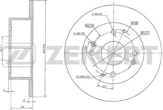 Zekkert BS-5762 - Тормозной диск avtokuzovplus.com.ua